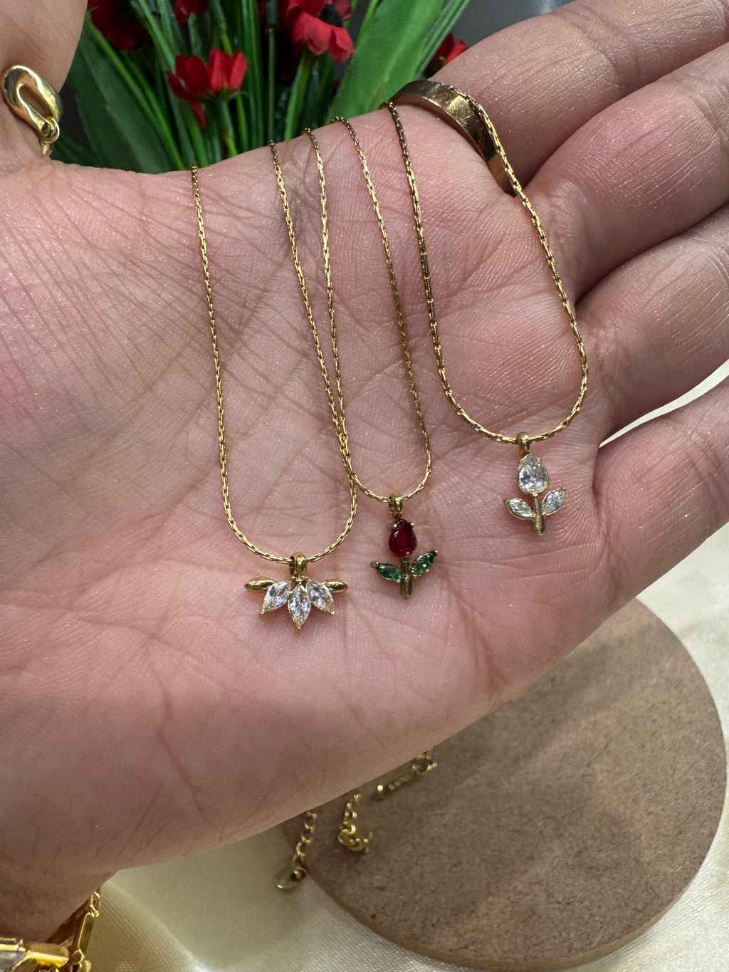 Minimal Lotus Necklace