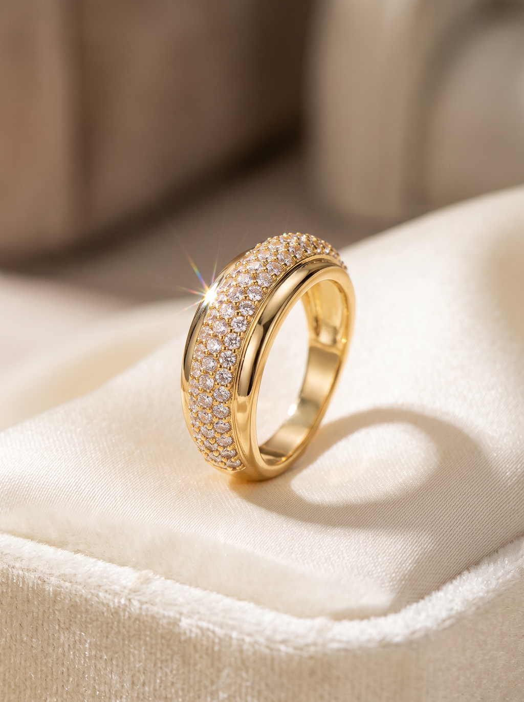 Domed Pave Ring
