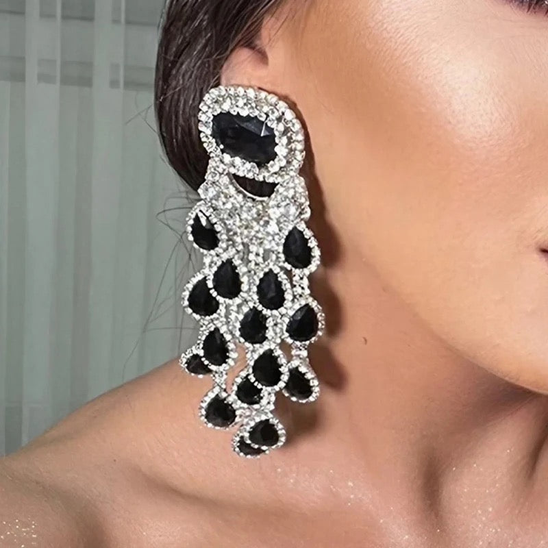 Zarelle Black Onyx Chandelier Earrings