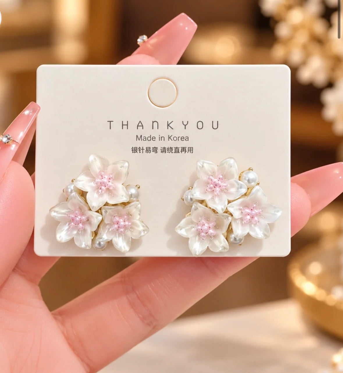 Pastel Trio Flower Studs