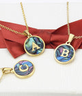 Initail Necklace Black