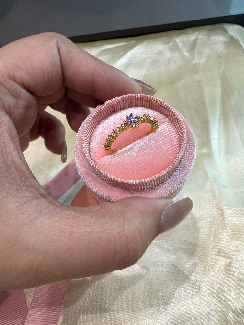 Lilac Spark Ring