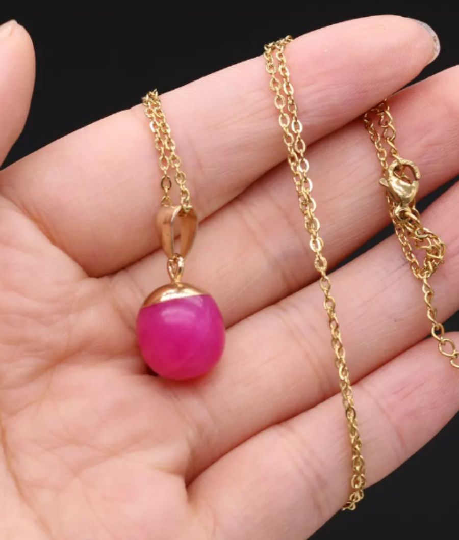 Natural Stone pendant chain