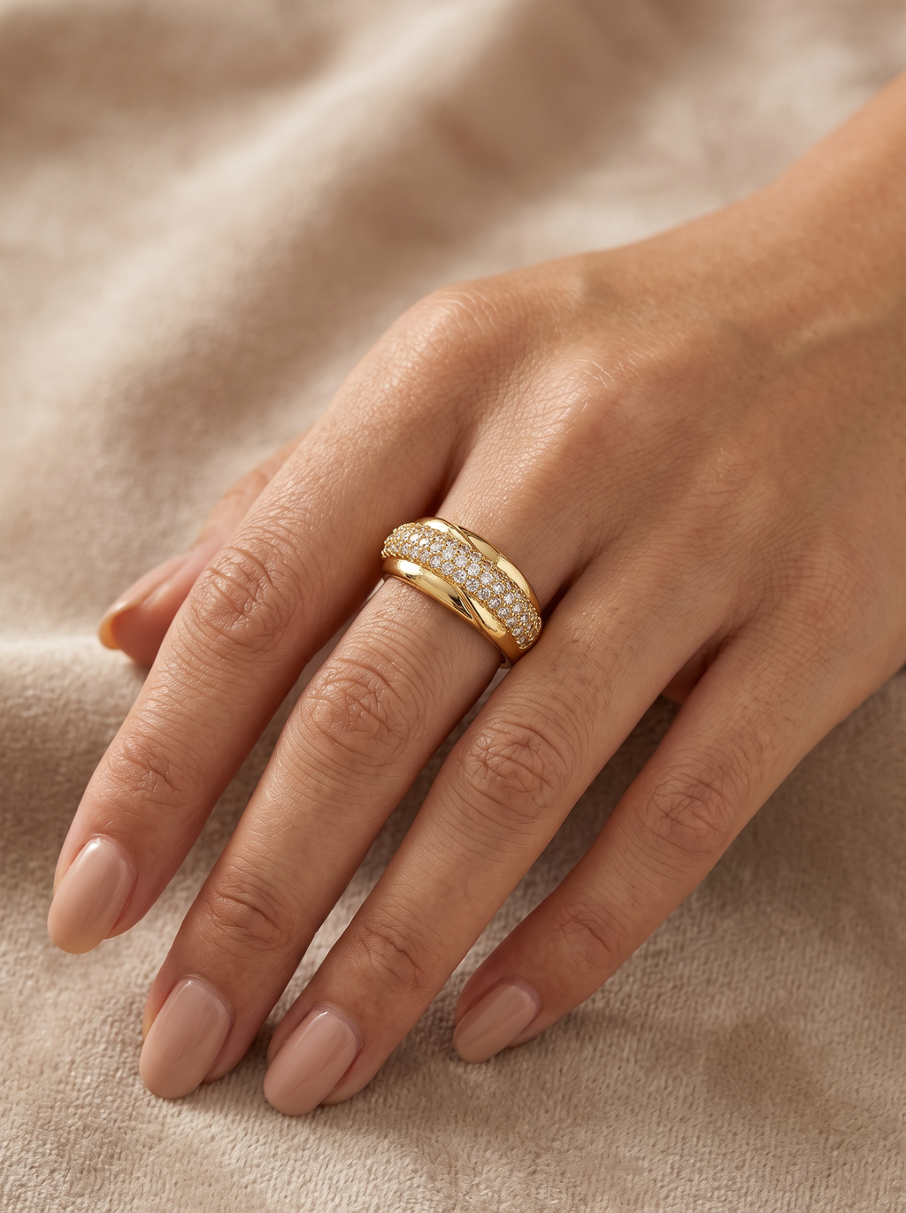 Domed Pave Ring