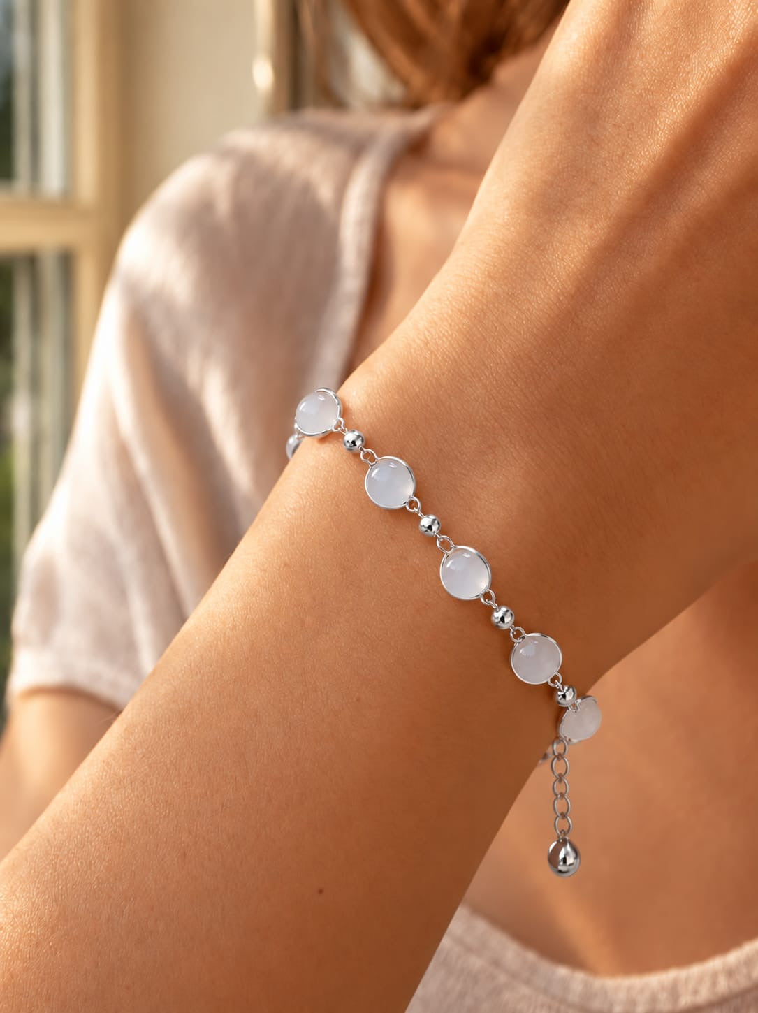 Beaded Bracelet Silver