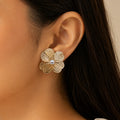 Golden flower Studs