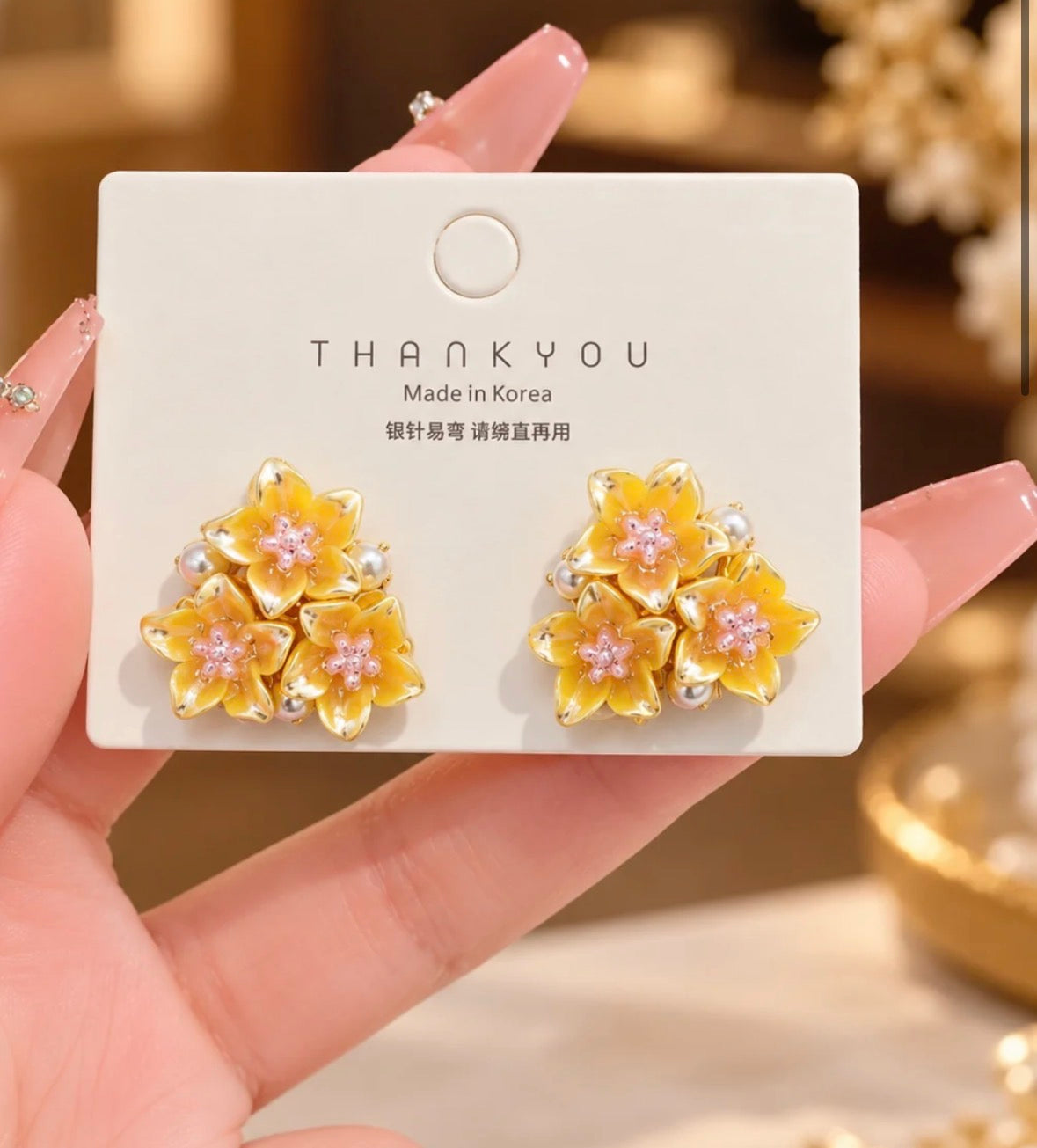 Pastel Trio Flower Studs