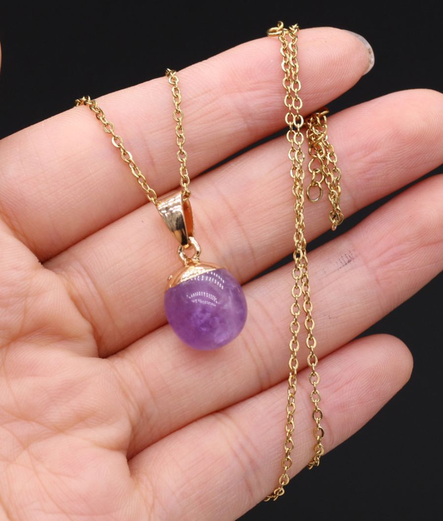 Natural Stone pendant chain