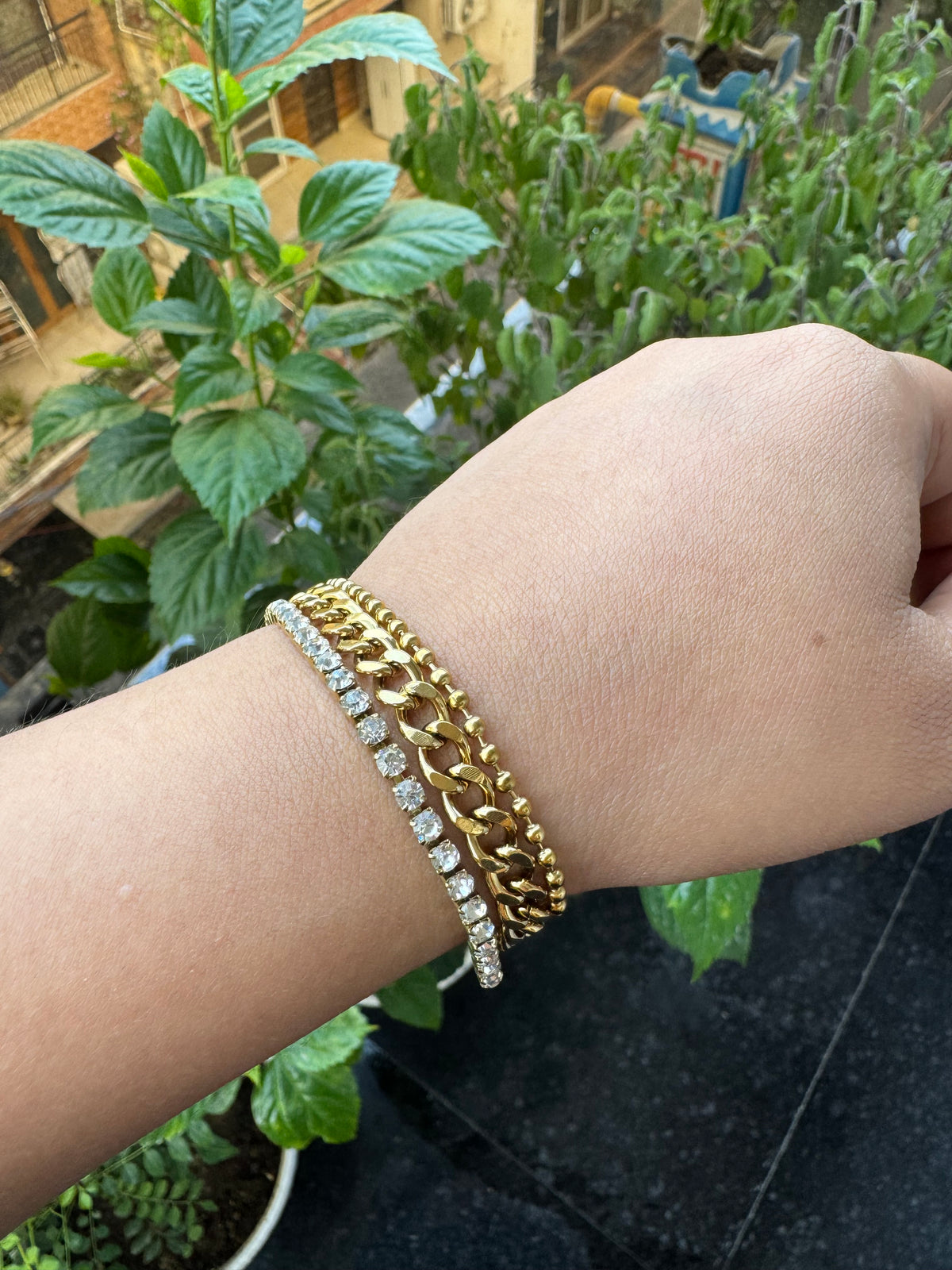 Bold Triple Layer Bracelet