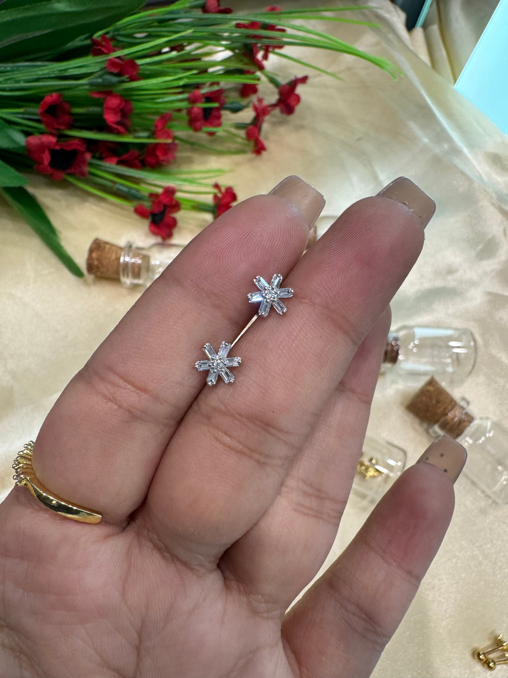 Petal Spark Ball Back Studs