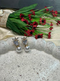 Pearl Snow Blossom Studs