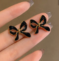 Black bow Studs