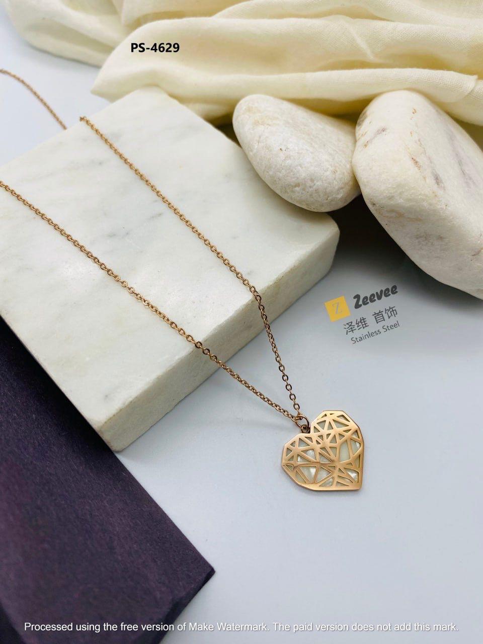 Rose White Heart Chain