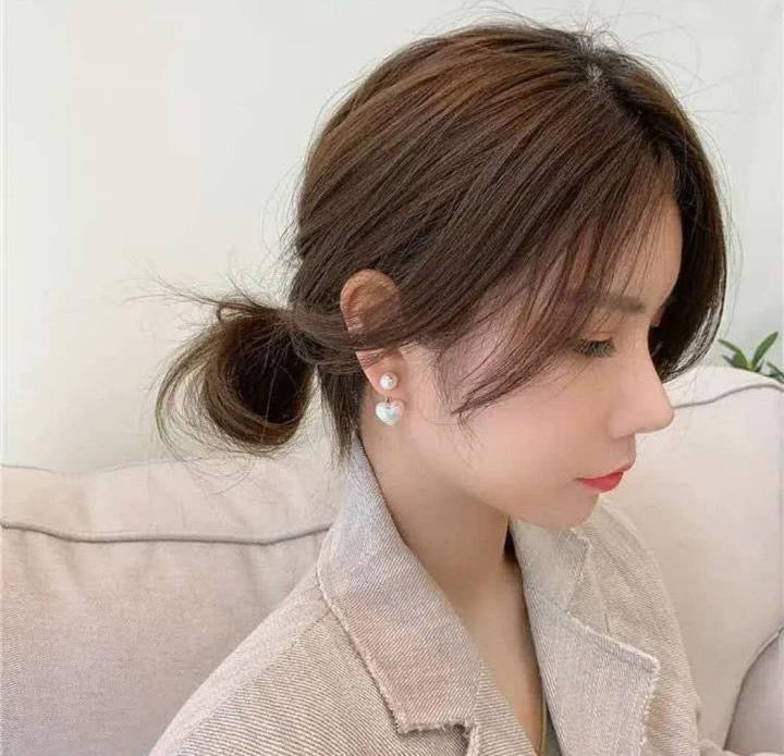 Heart pearl Studs