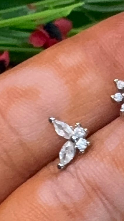 Nose Pins Silver Base