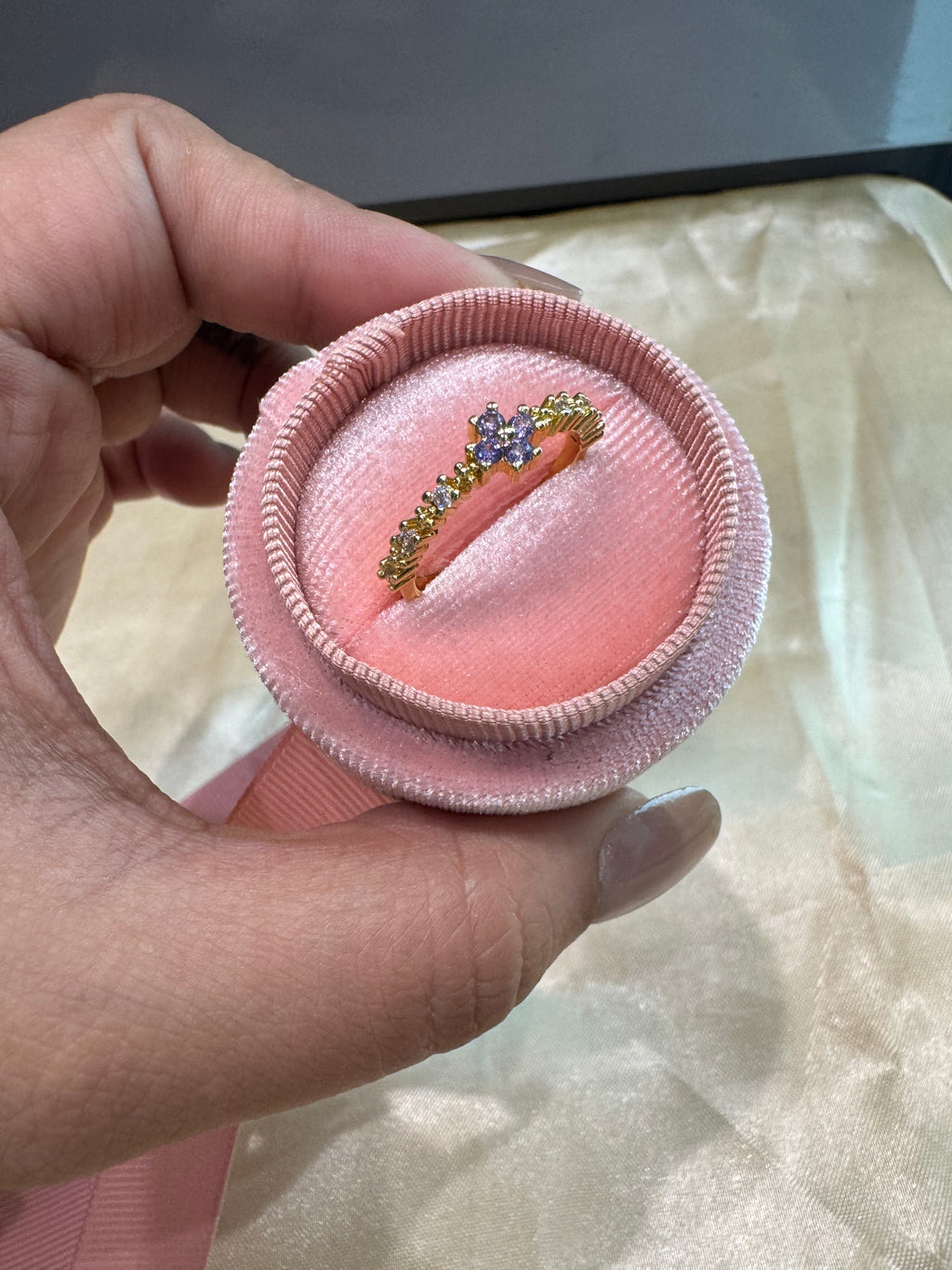 Lilac Spark Ring